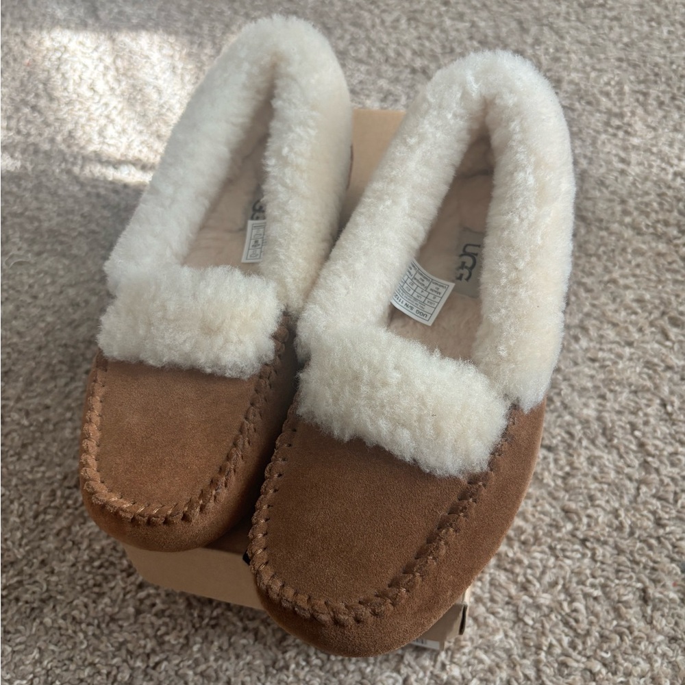 UGG  Brown and Cream Slippers
